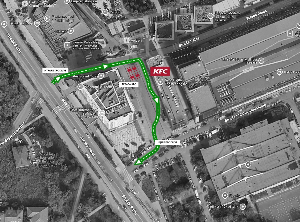 KFC Palas Iasi noua locatie si extindere drive thru