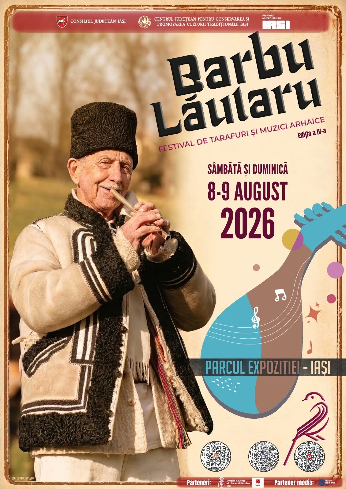 Festivalul „Barbu Lăutaru” din Iași reunește artiști și tarafuri din România, Serbia și Italia în Parcul Expoziției, într-un eveniment dedicat muzicilor arhaice, tradițiilor autentice și producătorilor locali.