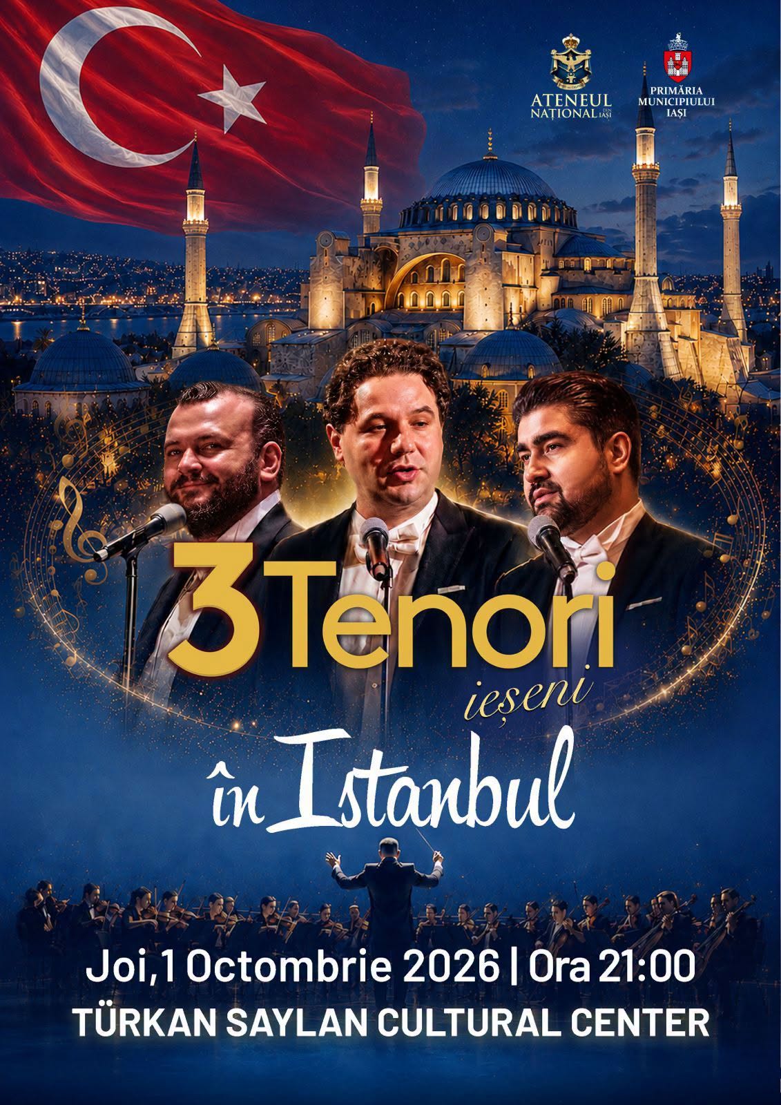 3 Tenori ieșeni în Istanbul – concert pe 1 octombrie 2026